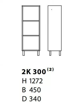 2K-SKÅP - Open wood veneer bookcase by Karl Andersson - view 3